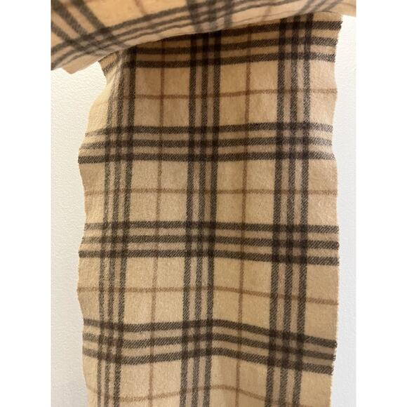 Burberry Vintage Scarf Classic Nova Check Pearl white Cream Lambswool Unisex - Picture 13 of 13